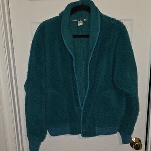 L.L. Bean Vintage Teal Fleece Jacket